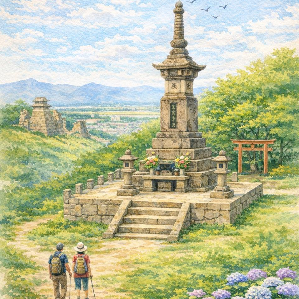 「柏原で、戦国の名将が討ち死にしました。