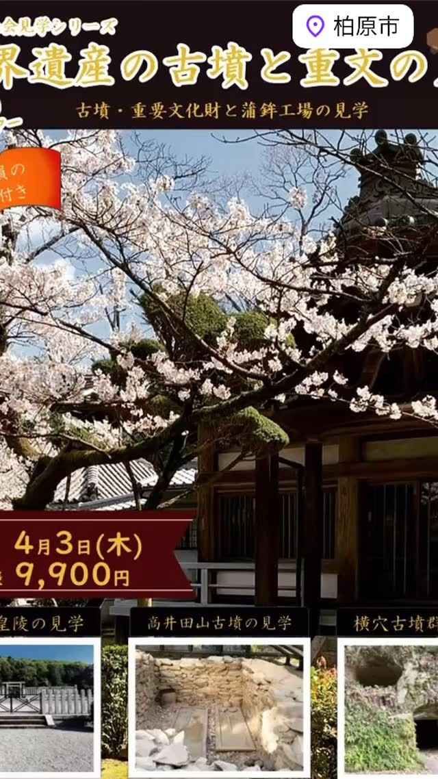 ・世界遺産の構成資産応神天皇陵【百舌鳥古市古墳群】を展望台か...